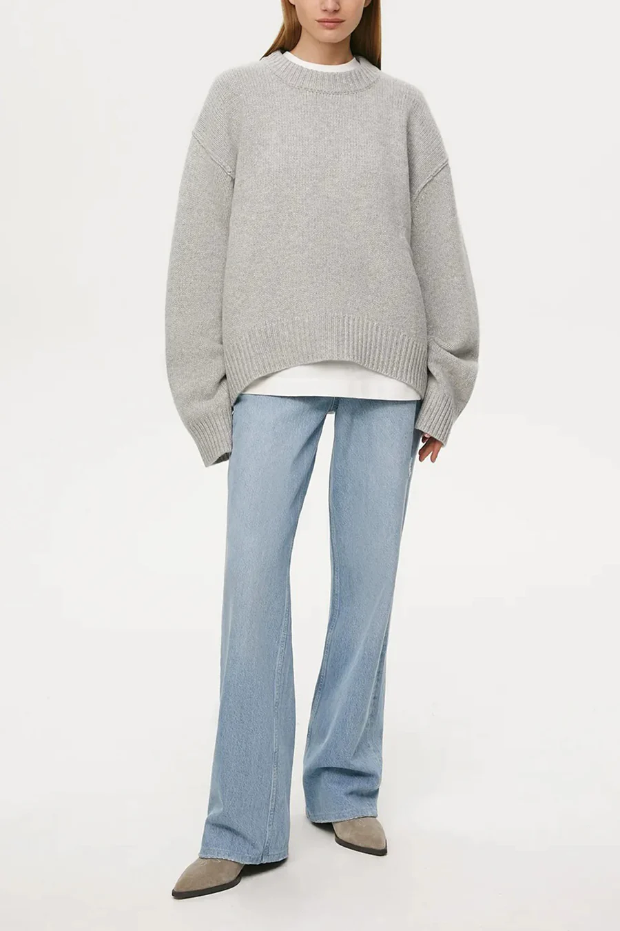 Round Neck Solid Color Pullover Sweaters