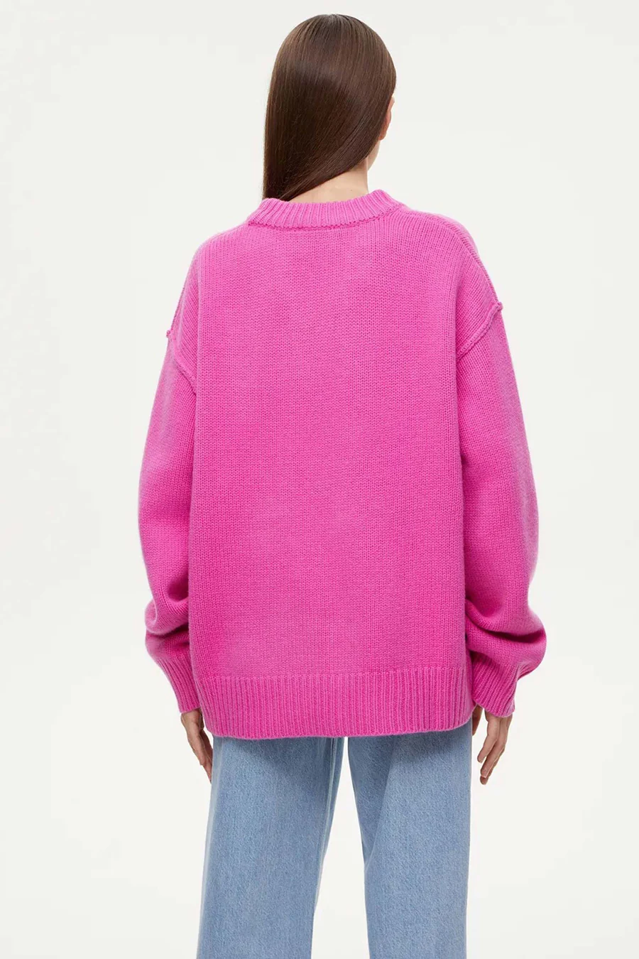 Round Neck Solid Color Pullover Sweaters