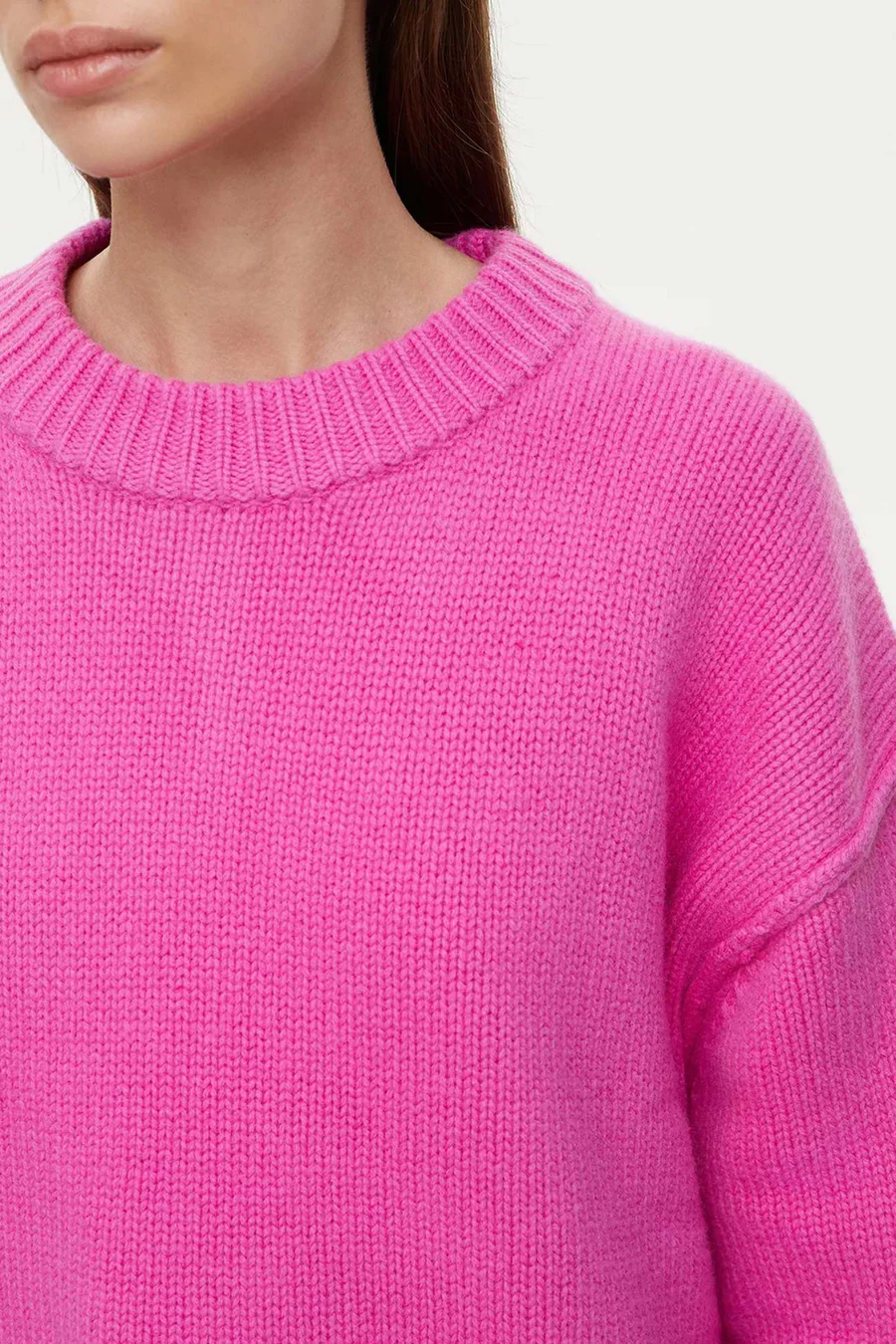 Round Neck Solid Color Pullover Sweaters