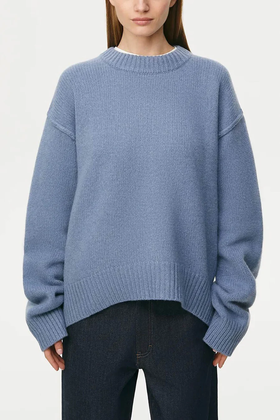 Round Neck Solid Color Pullover Sweaters