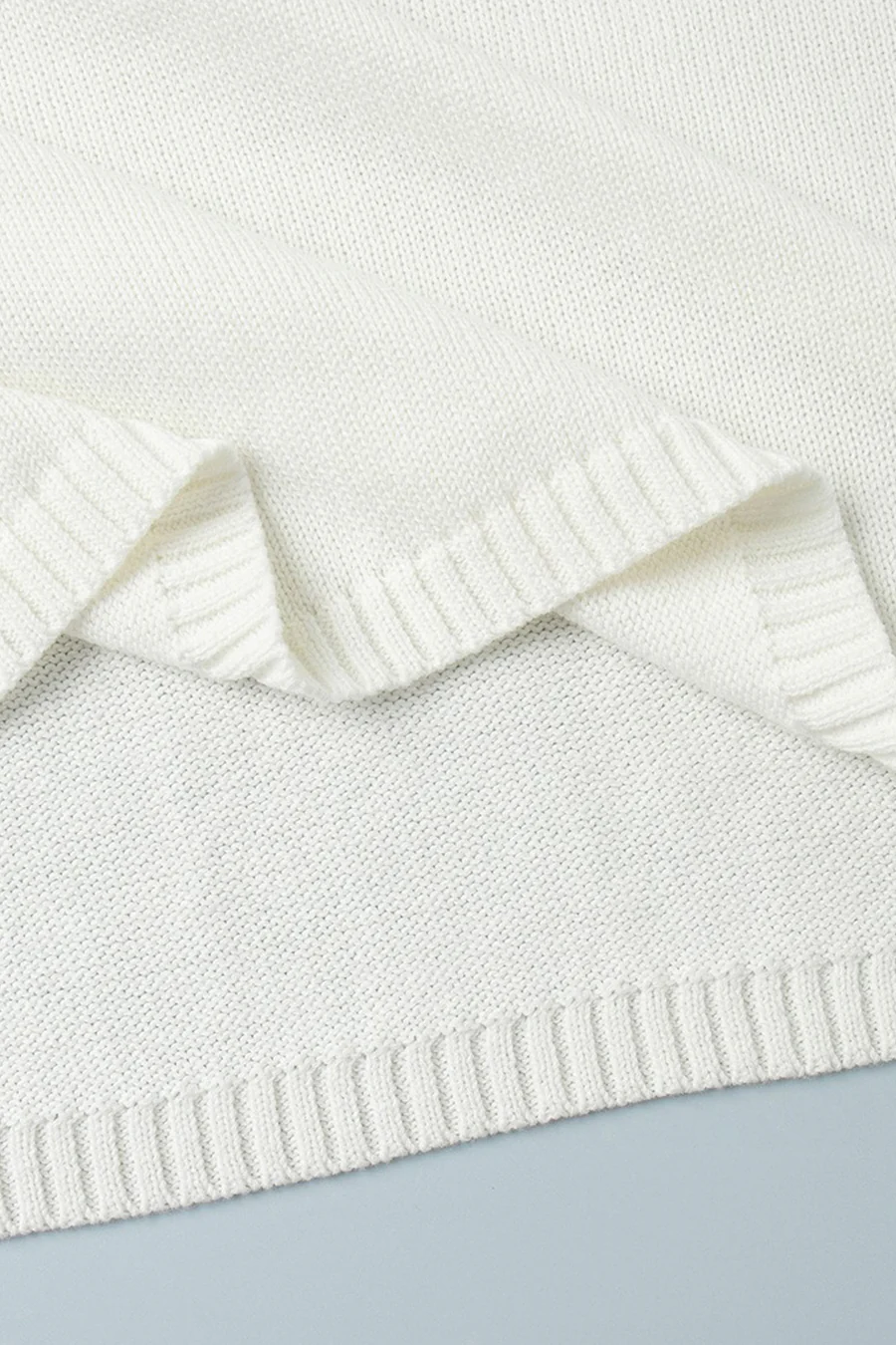 Crew Neck Backless Cotton Sweaters