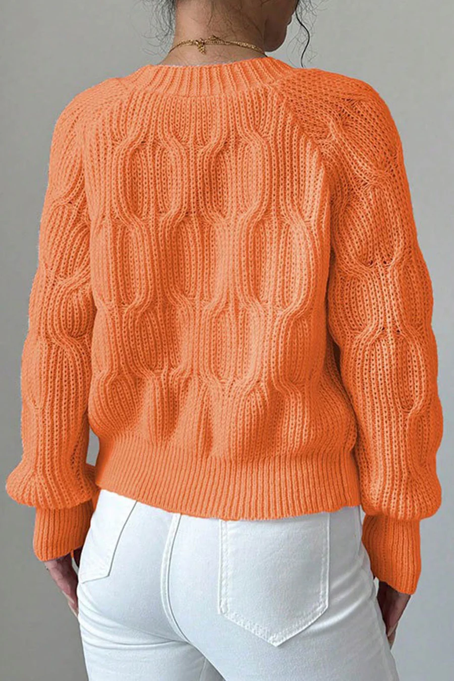 Bow Lantern Sleeve Button-down Cardigans