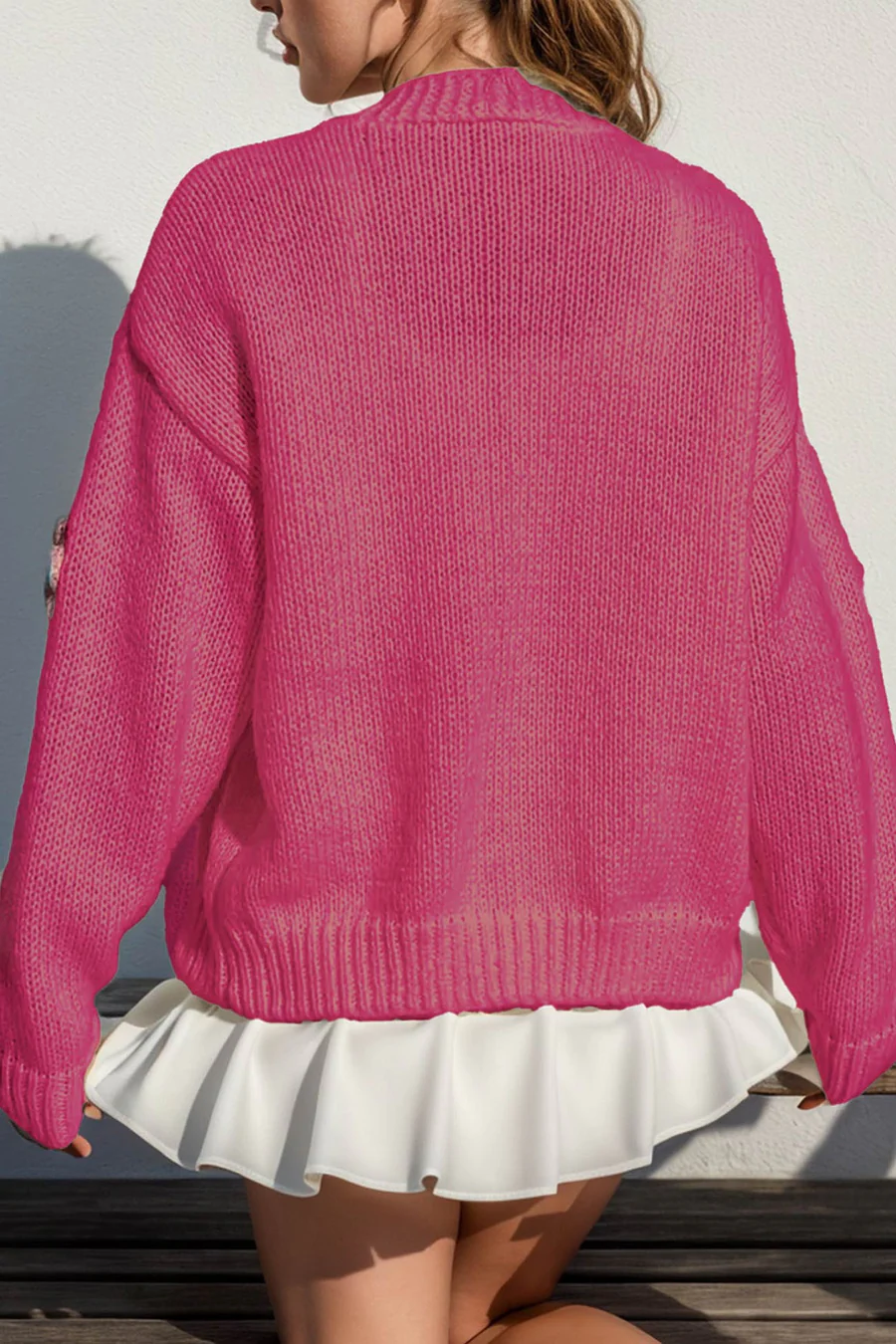 Floral Crochet Button-deon Cardigans