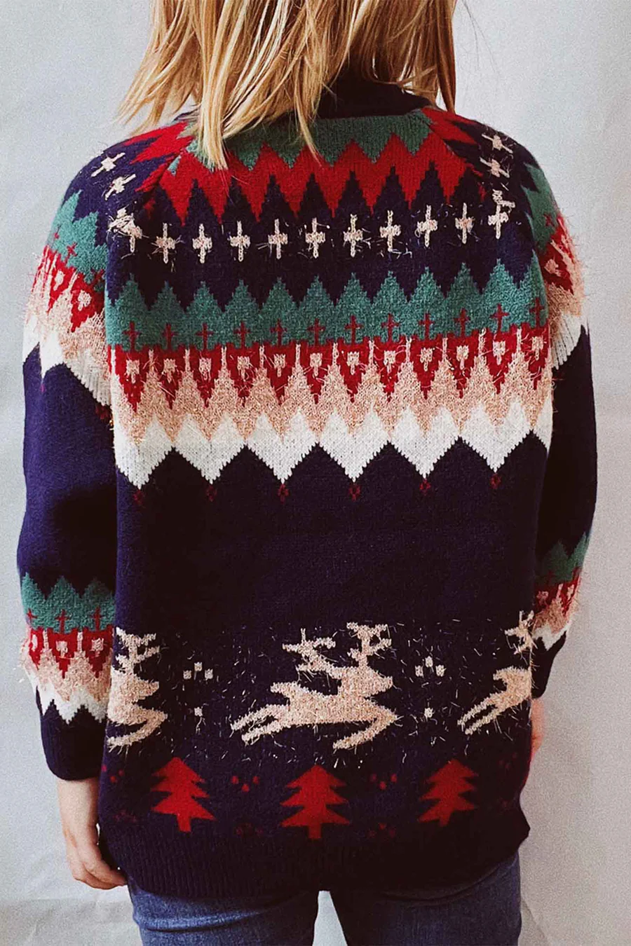 Drop Shoulder Crew Neck Long Sleeve Sweaters