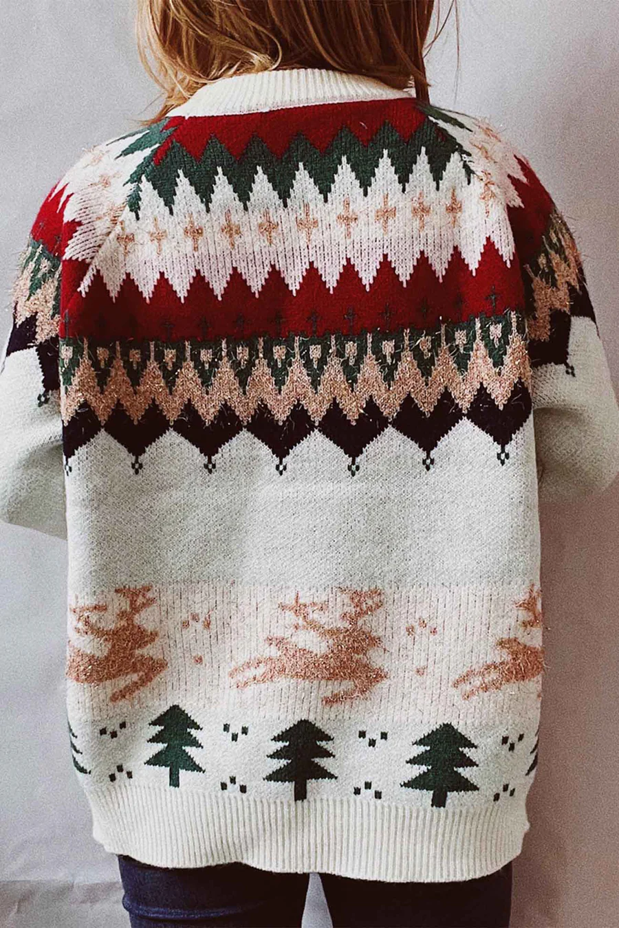 Drop Shoulder Crew Neck Long Sleeve Sweaters