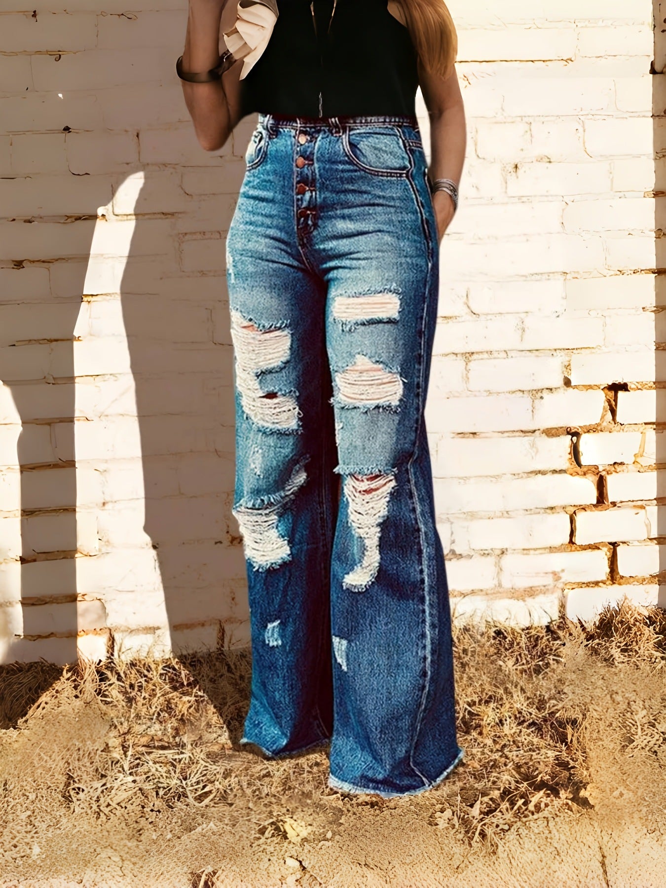 Stretch Distressed Jeans