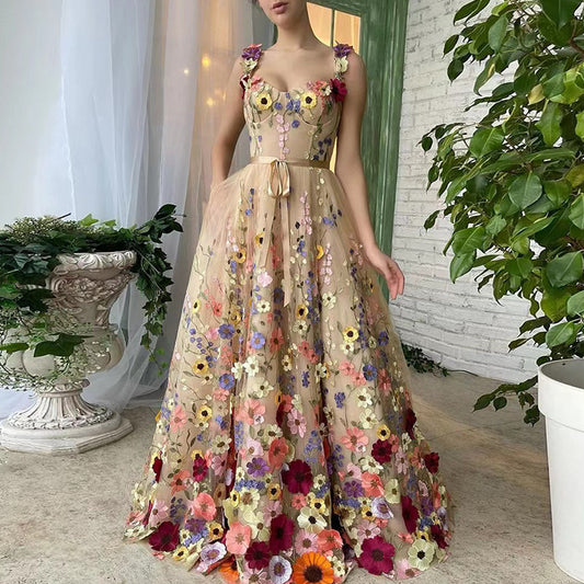 3D Floral Embroidered Dresses
